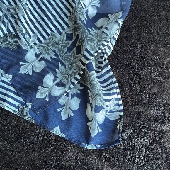 CAbi NWOT Women’s Size S Navy/Gray Sheer Tunic/Cover-up. - Picture 13 of 16